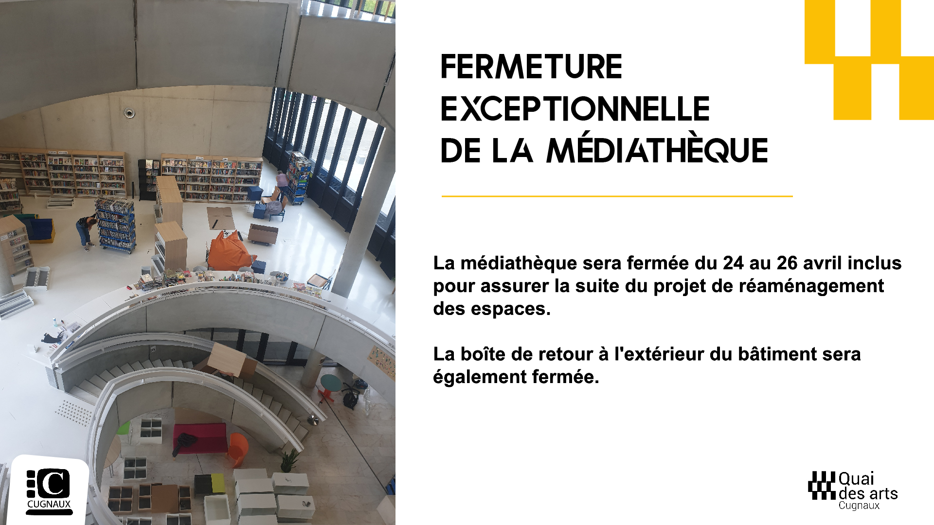 2024 04 Fermeture mediatheque